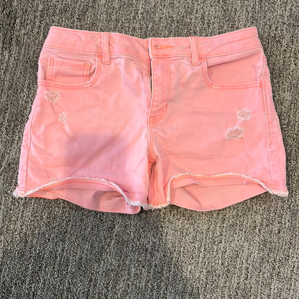 Gap Denim shortie shorts size 16 pink